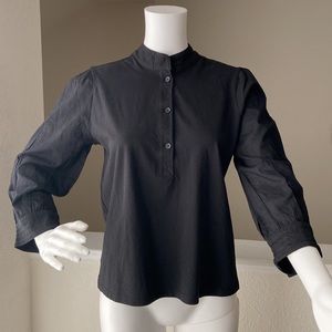 NWT Banana Republic 100% cotton black blouse size S